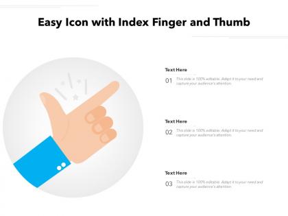 Easy icon with index finger and thumb