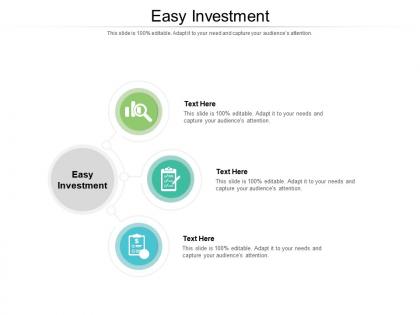 Easy investment ppt powerpoint presentation styles elements cpb