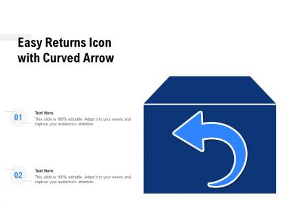 Easy returns icon with curved arrow