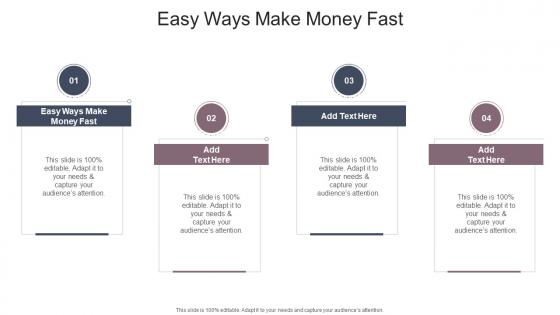 Easy Ways Make Money Fast In Powerpoint And Google Slides Cpb
