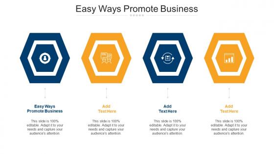Easy Ways Promote Business Ppt Powerpoint Presentation Model Deck Cpb