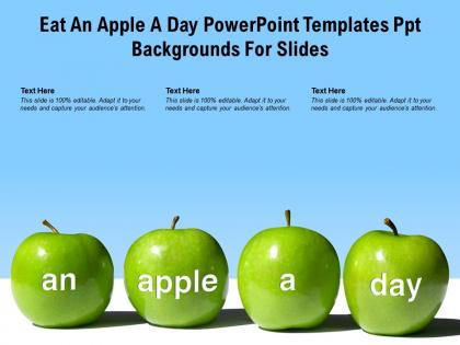 Eat an apple a day powerpoint templates ppt backgrounds for slides