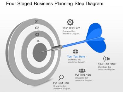 Eb four staged business planning step diagram powerpoint template