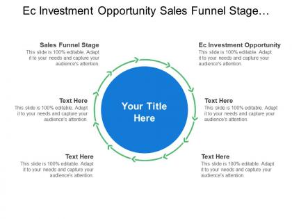 Ec investment and opportunity sales funnel stage create awareness generate leads