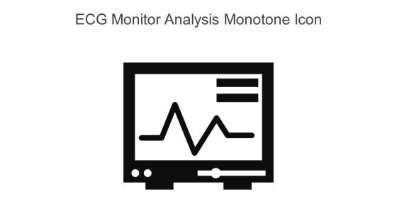 ECG Monitor Analysis Monotone Icon In Powerpoint Pptx Png And Editable Eps Format