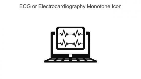 ECG Or Electrocardiography Monotone Icon In Powerpoint Pptx Png And Editable Eps Format