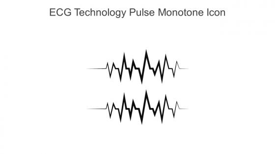 ECG Technology Pulse Monotone Icon In Powerpoint Pptx Png And Editable Eps Format