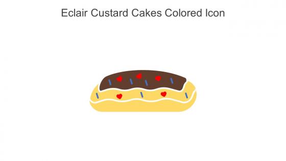 Eclair Custard Cakes Colored Icon In Powerpoint Pptx Png And Editable Eps Format