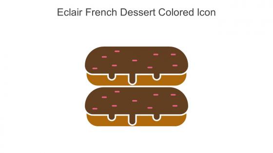 Eclair French Dessert Colored Icon In Powerpoint Pptx Png And Editable Eps Format