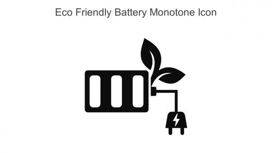 Eco Friendly Battery Monotone Icon In Powerpoint Pptx Png And Editable Eps Format