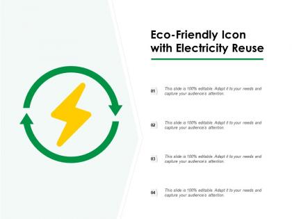 Eco friendly icon with electricity reuse