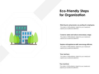 Eco friendly steps for organization