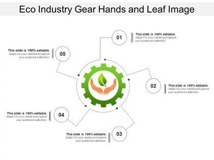 Eco industry gear hands and leaf image