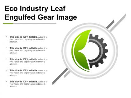 Eco industry leaf engulfed gear image