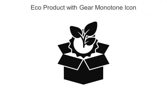 Eco Product With Gear Monotone Icon In Powerpoint Pptx Png And Editable Eps Format