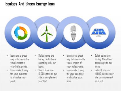 Ecology and green energy icons with windmill cfl and solar light editable icons