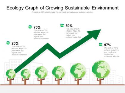 Ecology graph of growing sustainable environment
