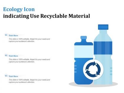 Ecology icon indicating use recyclable material