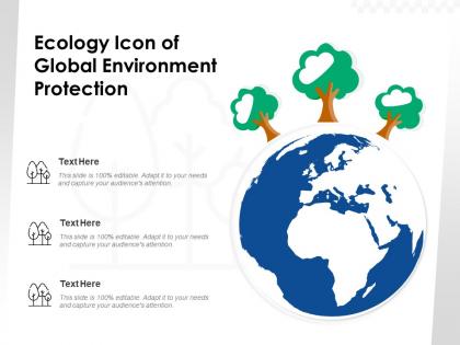 Ecology icon of global environment protection