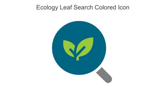 Ecology Leaf Search Colored Icon In Powerpoint Pptx Png And Editable Eps Format
