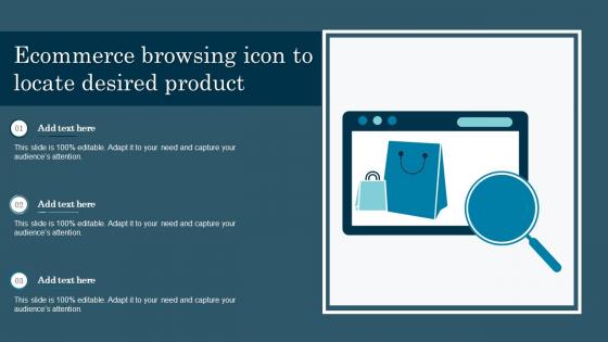 Ecommerce Browsing Icon To Locate Desired Product