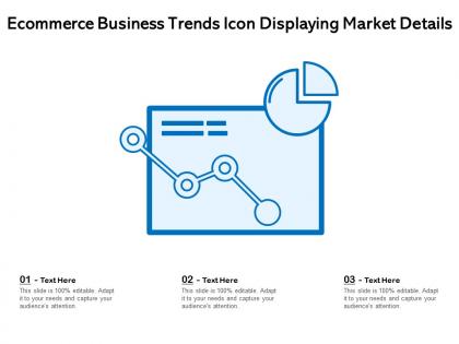 Ecommerce business trends icon displaying market details