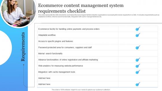 Ecommerce Content Management System Requirements Checklist Electronic Commerce Management