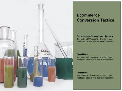 Ecommerce conversion tactics ppt powerpoint presentation styles display cpb