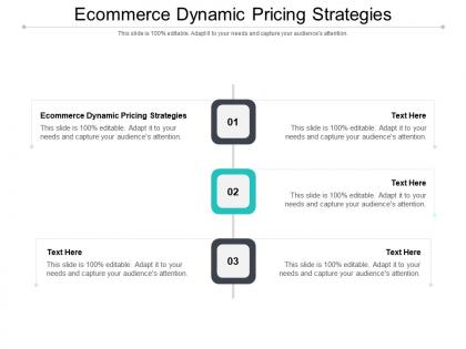 Ecommerce dynamic pricing strategies ppt powerpoint presentation show layout ideas cpb