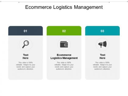 Ecommerce logistics management ppt powerpoint presentation portfolio display cpb