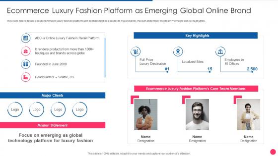 Ecommerce Luxury Fashion Platform Digital Fashion Luxury Portal Investor Funding