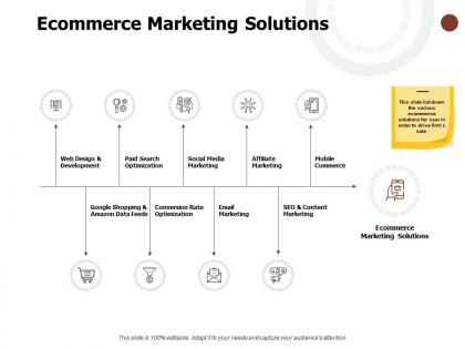 Ecommerce marketing solutions social media marketing web design ppt powerpoint presentation layouts slides