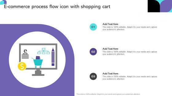Ecommerce Process Flow Icon With Shopping Cart