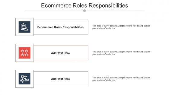 Ecommerce Roles Responsibilities Ppt Powerpoint Presentation Infographics Topics Cpb