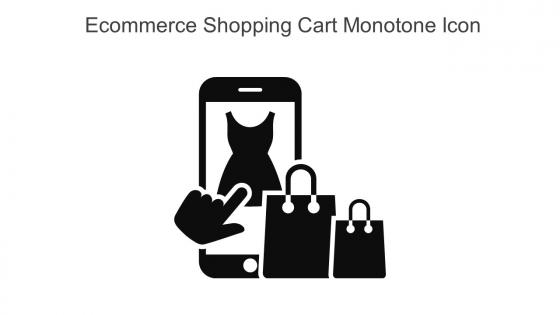 Ecommerce Shopping Cart Monotone Icon In Powerpoint Pptx Png And Editable Eps Format