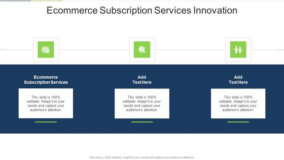 Ecommerce Subscription Services Innovation In Powerpoint And Google Slides Cpb