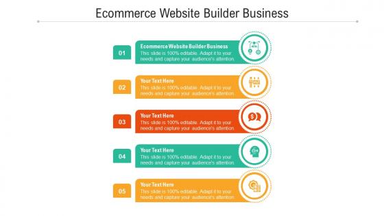 Ecommerce website builder business ppt powerpoint presentation infographic template clipart cpb