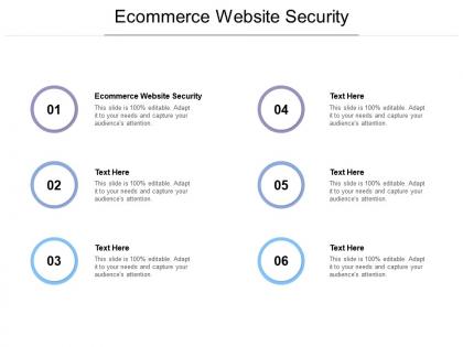 Ecommerce website security ppt powerpoint presentation icon graphic images cpb
