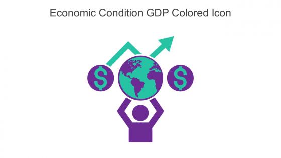 Economic Condition GDP Colored Icon In Powerpoint Pptx Png And Editable Eps Format