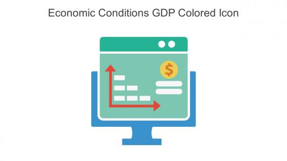 Economic Conditions GDP Colored Icon In Powerpoint Pptx Png And Editable Eps Format