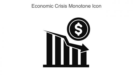 Economic Crisis Monotone Icon In Powerpoint Pptx Png And Editable Eps Format
