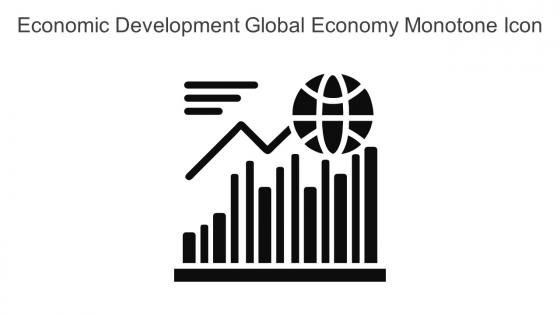 Economic Development Global Economy Monotone Icon In Powerpoint Pptx Png And Editable Eps Format