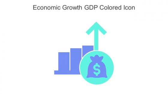 Economic Growth GDP Colored Icon In Powerpoint Pptx Png And Editable Eps Format