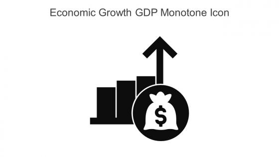 Economic Growth GDP Monotone Icon In Powerpoint Pptx Png And Editable Eps Format