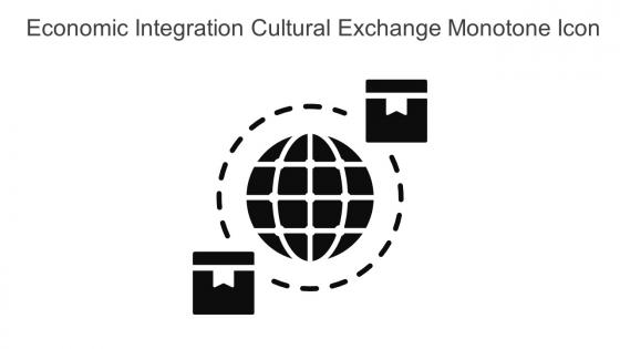 Economic Integration Cultural Exchange Monotone Icon In Powerpoint Pptx Png And Editable Eps Format