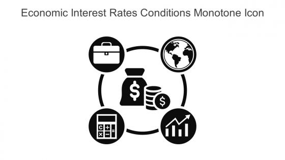 Economic Interest Rates Conditions Monotone Icon In Powerpoint Pptx Png And Editable Eps Format