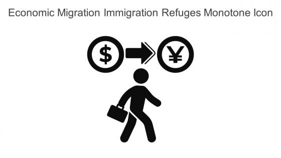 Economic Migration Immigration Refuges Monotone Icon In Powerpoint Pptx Png And Editable Eps Format