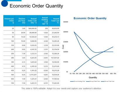 Economic order quantity marketing planning ppt summary designs download