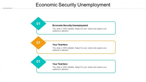 Economic security unemployment ppt powerpoint presentation visual aids slides cpb