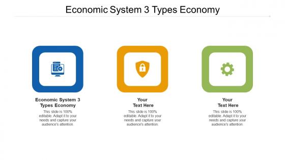 Economic system 3 types economy ppt powerpoint presentation infographics influencers cpb